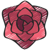 Icon Rose in rot