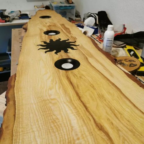 Holzdeko in der Bearbeitung / in der Wekstatt